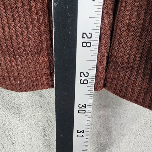 Womens Brown LuLaRoe Ribbed Open Front Cardigan Sweater Long Sleeve Size XL - Picture 7 of 8